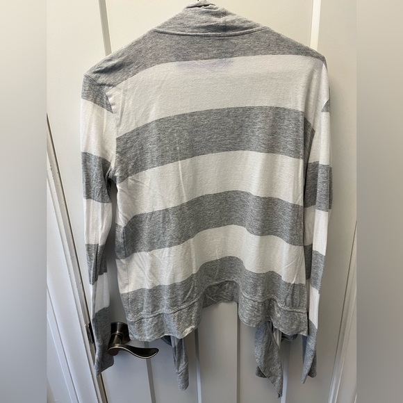 Calvin Klein grey and white striped light jacket. - Picture 2 of 2